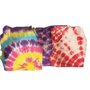 Bundle of 3 altered Colorful Tie-Dye Tees